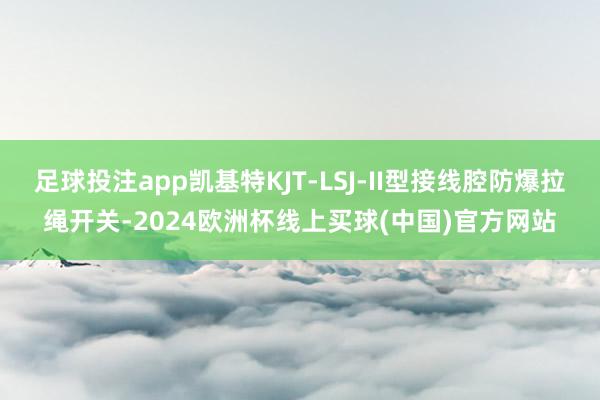 足球投注app凯基特KJT-LSJ-II型接线腔防爆拉绳开关-2024欧洲杯线上买球(中国)官方网站