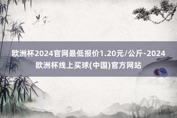 欧洲杯2024官网最低报价1.20元/公斤-2024欧洲杯线上买球(中国)官方网站