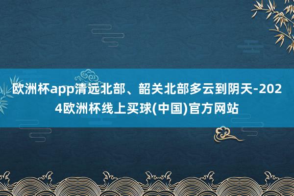 欧洲杯app清远北部、韶关北部多云到阴天-2024欧洲杯线上买球(中国)官方网站