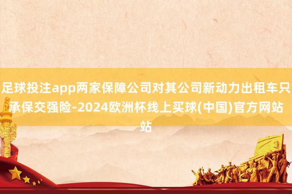 足球投注app两家保障公司对其公司新动力出租车只承保交强险-2024欧洲杯线上买球(中国)官方网站