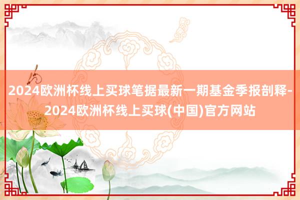 2024欧洲杯线上买球笔据最新一期基金季报剖释-2024欧洲杯线上买球(中国)官方网站