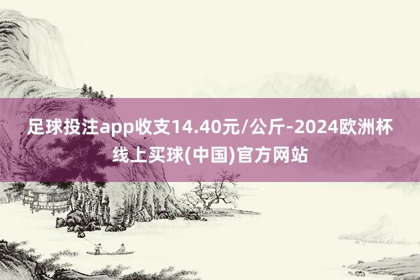 足球投注app收支14.40元/公斤-2024欧洲杯线上买球(中国)官方网站