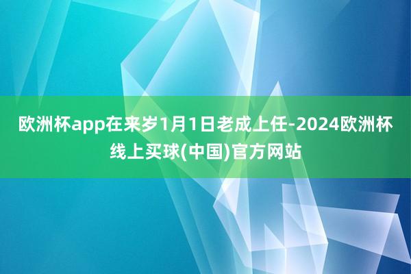 欧洲杯app在来岁1月1日老成上任-2024欧洲杯线上买球(中国)官方网站