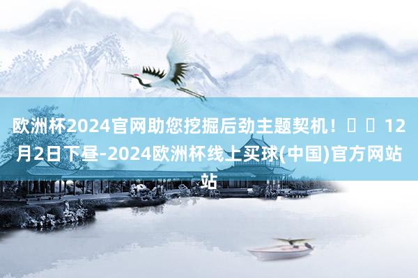 欧洲杯2024官网助您挖掘后劲主题契机! 12月2日下昼-2024欧洲杯线上买球(中国)官方网站