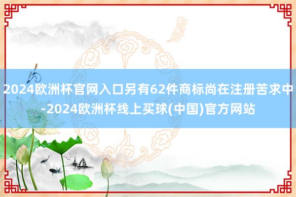 2024欧洲杯官网入口另有62件商标尚在注册苦求中-2024欧洲杯线上买球(中国)官方网站
