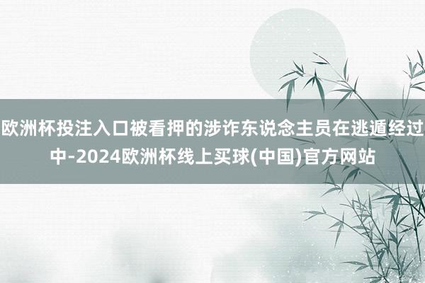 欧洲杯投注入口被看押的涉诈东说念主员在逃遁经过中-2024欧洲杯线上买球(中国)官方网站