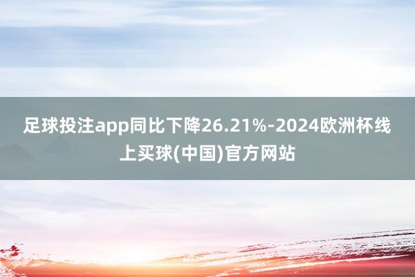 足球投注app同比下降26.21%-2024欧洲杯线上买球(中国)官方网站