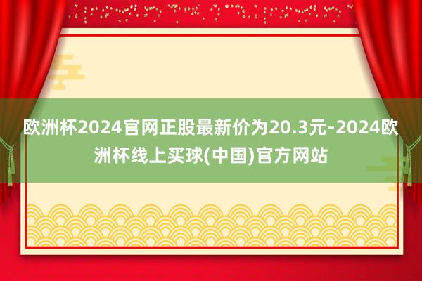 欧洲杯2024官网正股最新价为20.3元-2024欧洲杯线上买球(中国)官方网站