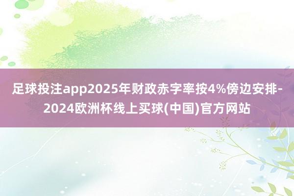 足球投注app2025年财政赤字率按4%傍边安排-2024欧洲杯线上买球(中国)官方网站