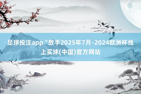足球投注app“放手2025年7月-2024欧洲杯线上买球(中国)官方网站