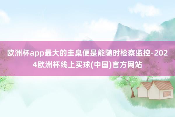 欧洲杯app最大的圭臬便是能随时检察监控-2024欧洲杯线上买球(中国)官方网站