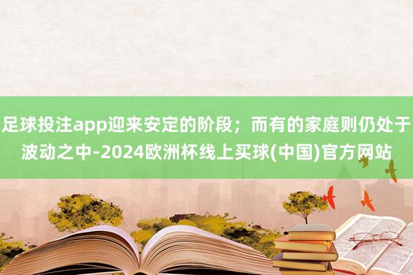 足球投注app迎来安定的阶段;而有的家庭则仍处于波动之中-2024欧洲杯线上买球(中国)官方网站