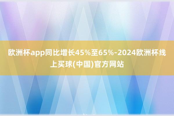 欧洲杯app同比增长45%至65%-2024欧洲杯线上买球(中国)官方网站