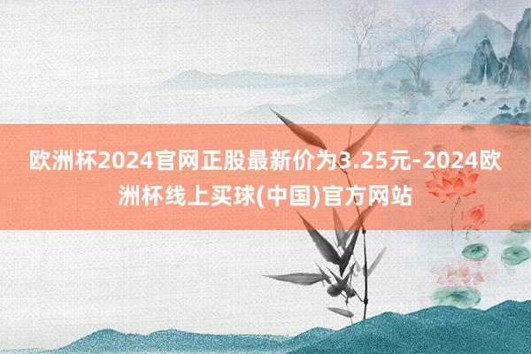 欧洲杯2024官网正股最新价为3.25元-2024欧洲杯线上买球(中国)官方网站