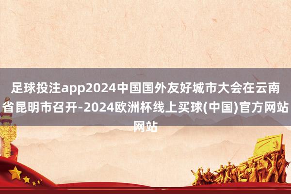 足球投注app2024中国国外友好城市大会在云南省昆明市召开-2024欧洲杯线上买球(中国)官方网站